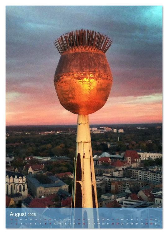 Produktbild: NACHT IN HALLE SAALE (Wandkalender 2026 DIN A2 hoch), CALVENDO Monatskalender