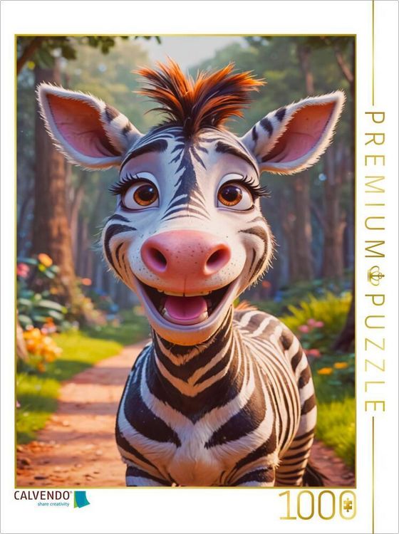 Produktbild: CALVENDO Puzzle Das Zebra | 1000 Teile Lege-Gr&ouml;&szlig;e 64x48cm Foto-Puzzle f&uuml;r gl&uuml;ckliche Stunden