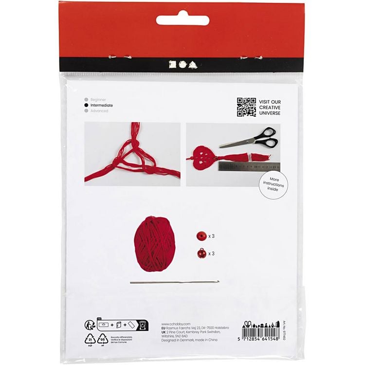 Produktbild: Creativ Company DIY Sets Stricken & H&auml;keln Mini Kreativ Set H&auml;keln, Herzen, Kreativ Box