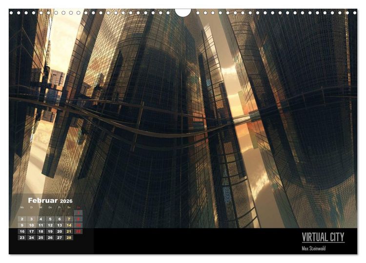 Produktbild: VIRTUAL CITY 2026 CH-Version (Wandkalender 2026 DIN A3 quer), CALVENDO Monatskalender