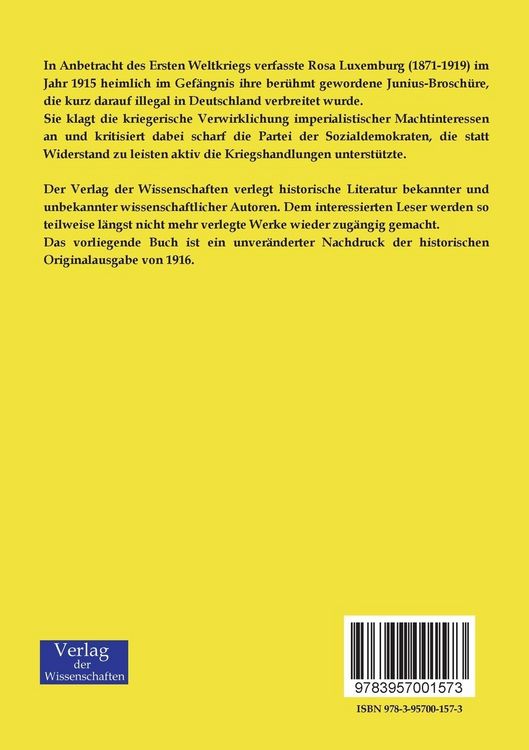 Produktbild: Junius-Brosch&uuml;re: Die Krise der Sozialdemokratie