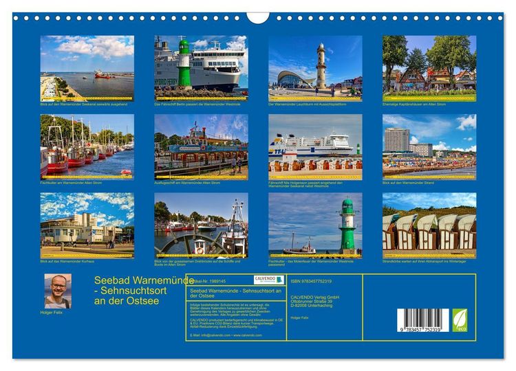 Produktbild: Seebad Warnem&uuml;nde - Sehnsuchtsort an der Ostsee (Wandkalender 2026 DIN A3 quer), CALVENDO Monatskalender
