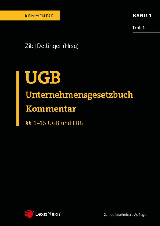 Produktbild: UGB Gro&szlig;kommentar / UGB Unternehmensgesetzbuch Kommentar - Band I/Teil 1