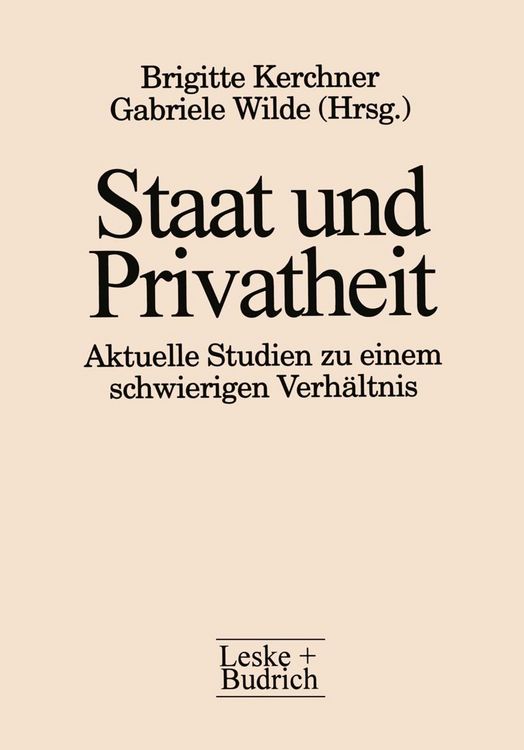 Produktbild: Staat und Privatheit