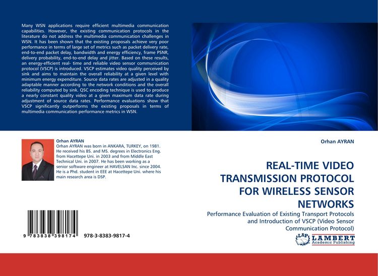 Produktbild: REAL-TIME VIDEO TRANSMISSION PROTOCOL FOR WIRELESS SENSOR NETWORKS