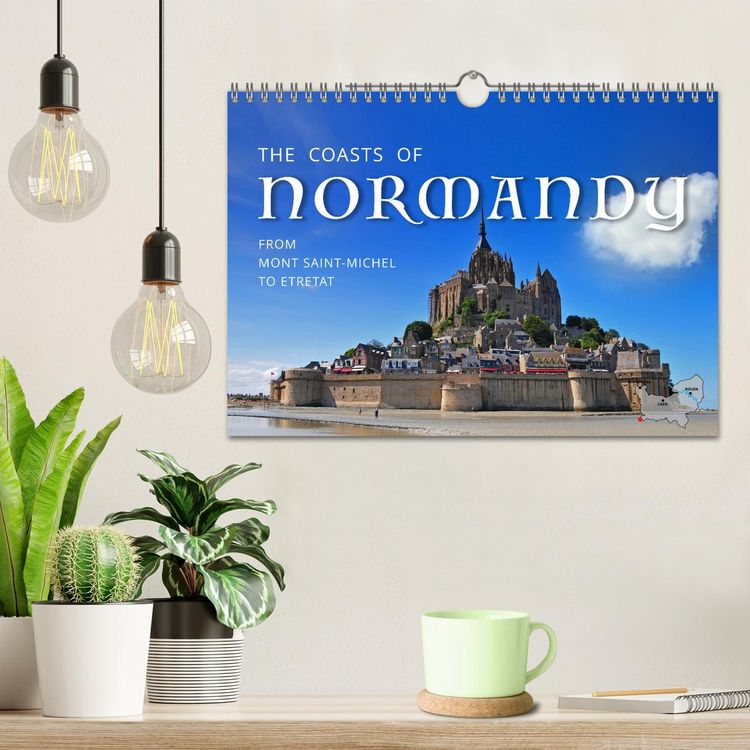 Produktbild: The Coasts of Normandy from Mont Saint-Michel to &Eacute;tretat (Wall Calendar 2026 DIN A4 landscape), CALVENDO 12 Month Wall Calendar