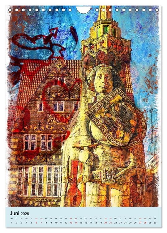 Produktbild: Mein Herz schl&auml;gt f&uuml;r Bremen (Wandkalender 2026 DIN A4 hoch), CALVENDO Monatskalender