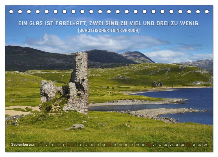 Produktbild: Whisky-Spr&uuml;che (Tischkalender 2026 DIN A5 quer), CALVENDO Monatskalender