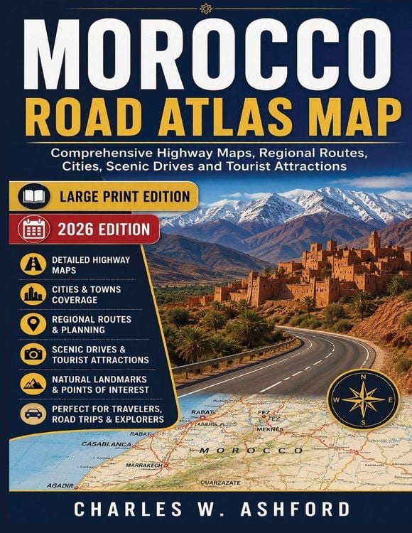 Produktbild: Morocco Road Atlas Map