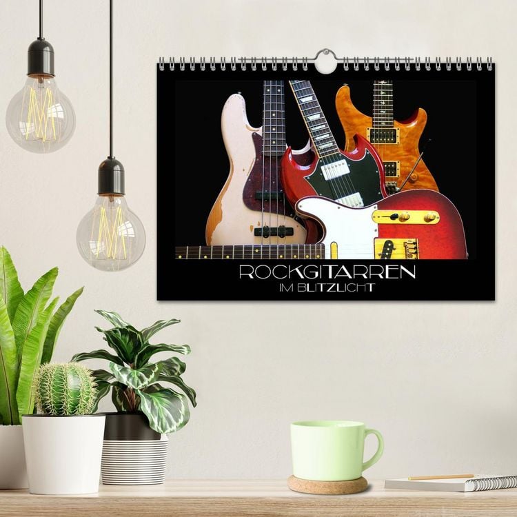 Produktbild: Rockgitarren im Blitzlicht (Wandkalender 2026 DIN A4 quer), CALVENDO Monatskalender