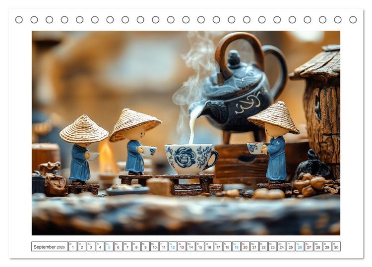 Produktbild: Zauberhafte Miniaturwelt (Tischkalender 2026 DIN A5 quer), CALVENDO Monatskalender