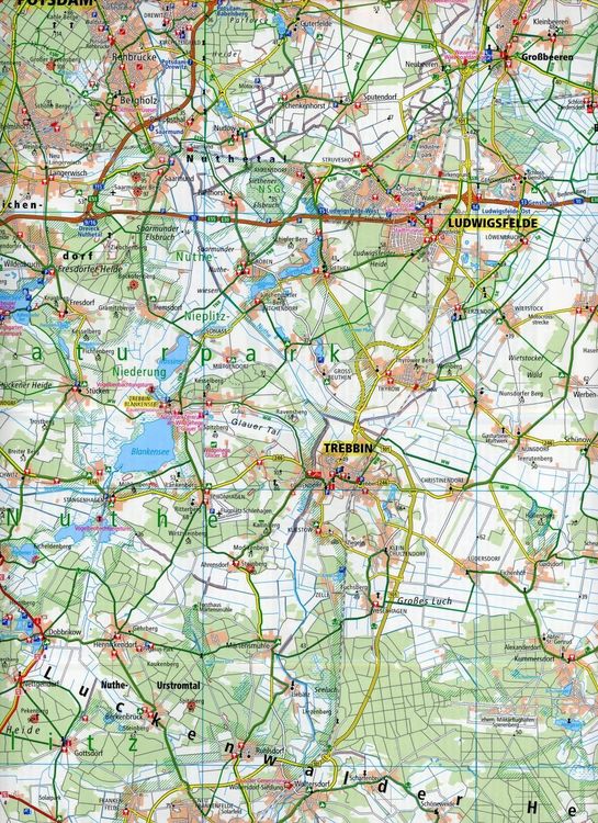 Produktbild: Teltow - Fl&auml;ming, K&ouml;nigs Wusterhausenm Luckenwalde - J&uuml;terbog 1:100 000