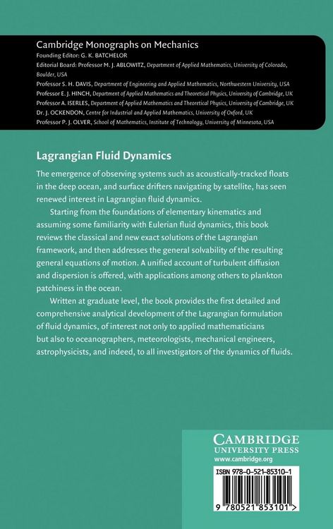 Produktbild: Lagrangian Fluid Dynamics