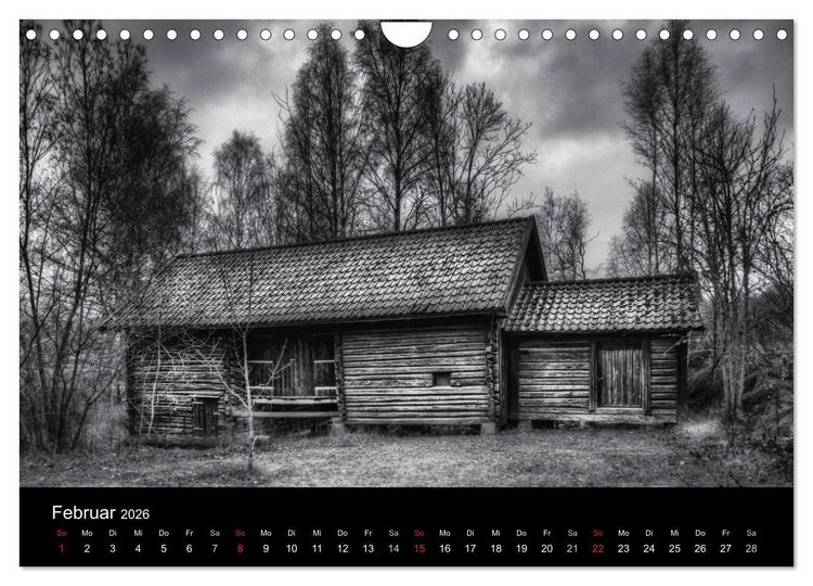 Produktbild: Objekte in schwarz weiss (Wandkalender 2026 DIN A4 quer), CALVENDO Monatskalender