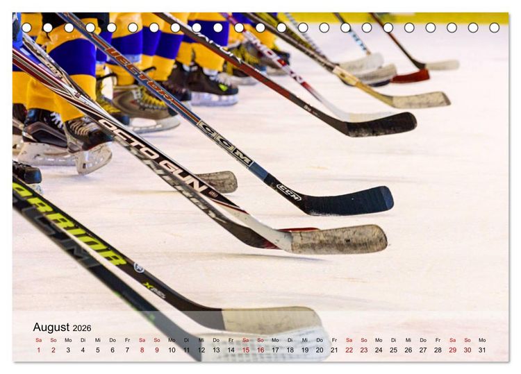 Produktbild: Eishockey - Kampf um den Puck (Tischkalender 2026 DIN A5 quer), CALVENDO Monatskalender