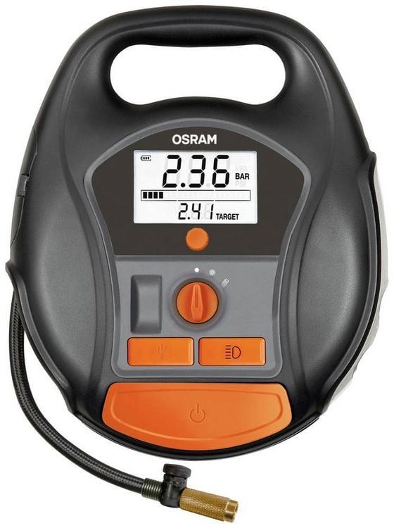 Produktbild: Osram Automotive OTIR6000 Kompressor TYREinflate 6000 5.5 bar Automatische Abschaltung, Digitales Display, mit Arbeitslampe, mit
