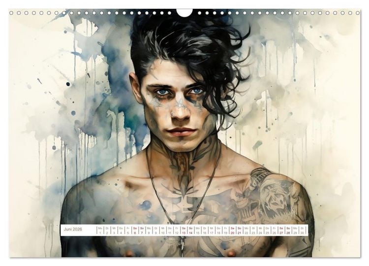 Produktbild: Tattoo trifft Kunst (Wandkalender 2026 DIN A3 quer), CALVENDO Monatskalender