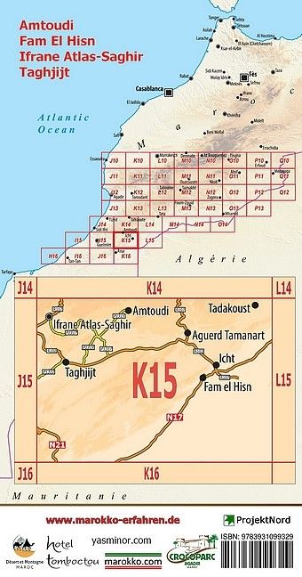Produktbild: K15: Amtoudi - Fam El Hisn - Ifrane - Taghjijt 1:120.000 + GPS-Waypoints