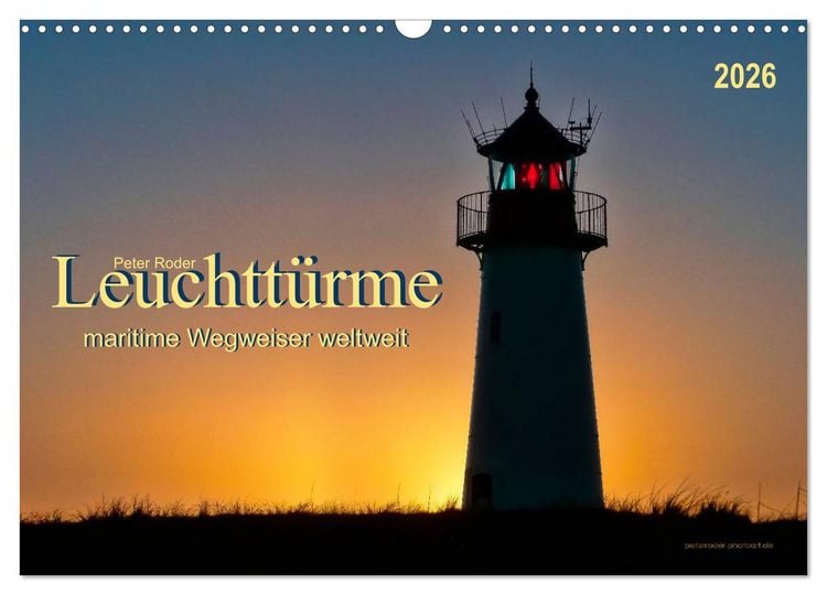 Produktbild: Leuchtt&uuml;rme - maritime Wegweiser weltweit (Wandkalender 2026 DIN A3 quer), CALVENDO Monatskalender