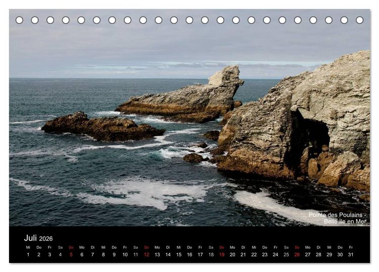 Produktbild: Bretagne - Zwischen Meer und Geschichte (Tischkalender 2026 DIN A5 quer), CALVENDO Monatskalender