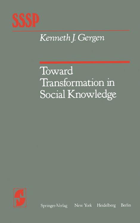 Produktbild: Toward Transformation in Social Knowledge