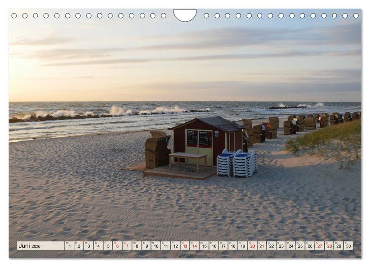 Produktbild: Ostseebad Wustrow K&uuml;stenimpressionen (Wandkalender 2026 DIN A4 quer), CALVENDO Monatskalender
