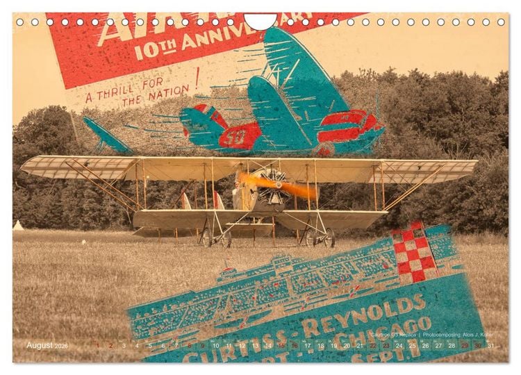 Produktbild: Aviatik Photocomposing 2026 (Wandkalender 2026 DIN A4 quer), CALVENDO Monatskalender