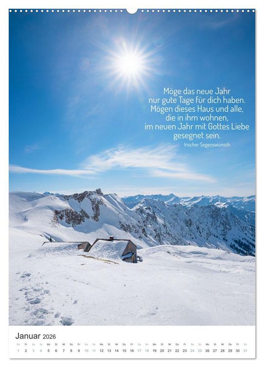 Produktbild: Christliche Natur-Poster 2026 (hochwertiger Premium Wandkalender 2026 DIN A2 hoch), Kunstdruck in Hochglanz