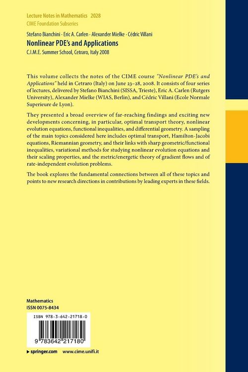 Produktbild: Nonlinear PDE&rsquo;s and Applications