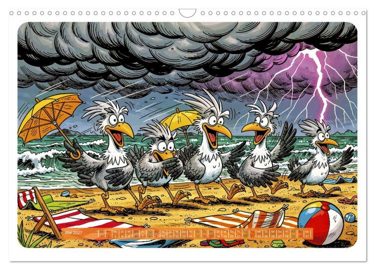 Produktbild: Lustige Sturmv&ouml;gel - Comic (Wandkalender 2027 DIN A3 quer), CALVENDO Monatskalender