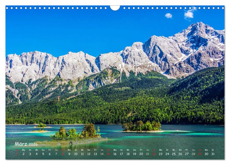 Produktbild: Naturparadies Zugspitzarena (Wandkalender 2026 DIN A3 quer), CALVENDO Monatskalender