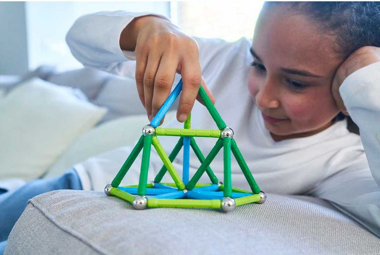 Produktbild: Invento 507035 - Geomag Classic Green Line Recycled 60 pcs, Magnetischer Baukasten, Magnetspielzeuge