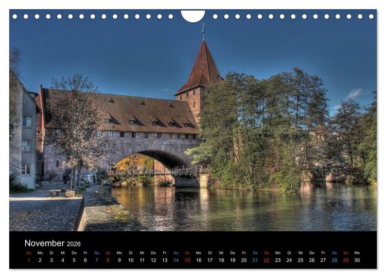 Produktbild: Meine Stadt N&uuml;rnberg 2026 (Wandkalender 2026 DIN A4 quer), CALVENDO Monatskalender