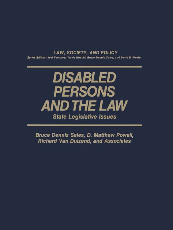 Produktbild: Disabled Persons and the Law