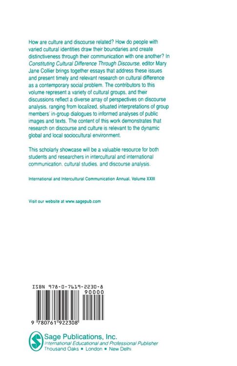 Produktbild: Constituting Cultural Difference Through Discourse