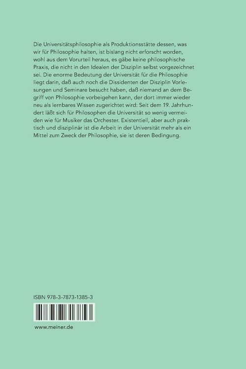 Produktbild: Philosophie und Universit&auml;t