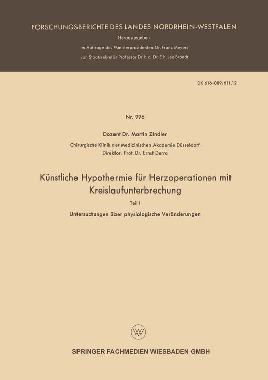 Produktbild: K&uuml;nstliche Hypothermie f&uuml;r Herzoperationen mit Kreislaufunterbrechung