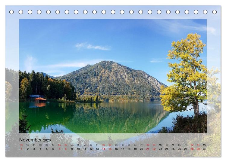Produktbild: Walchensee (Tischkalender 2026 DIN A5 quer), CALVENDO Monatskalender