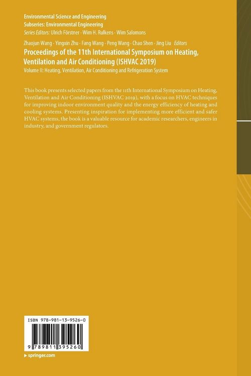 Produktbild: Proceedings of the 11th International Symposium on Heating, Ventilation and Air Conditioning (ISHVAC 2019)