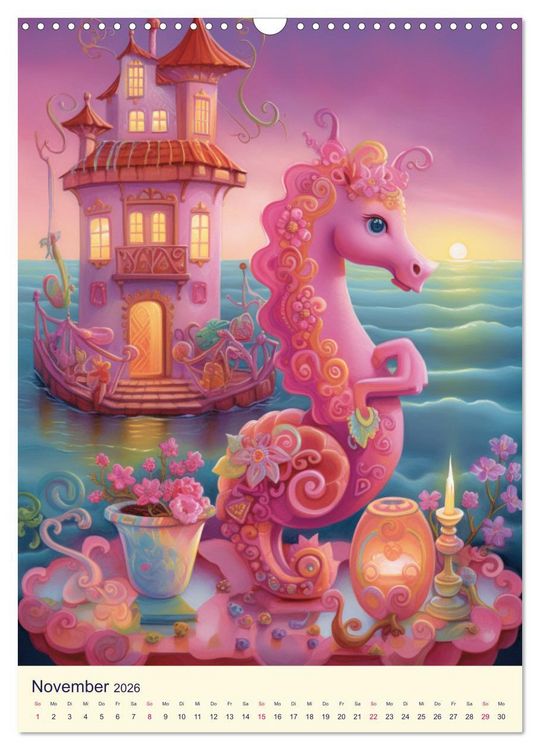 Produktbild: Rosa Traumland. Zauberhafte Wunderwelt (Wandkalender 2026 DIN A3 hoch), CALVENDO Monatskalender
