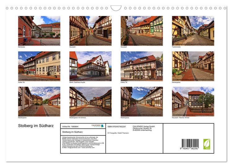 Produktbild: Stolberg im S&uuml;dharz (Wandkalender 2026 DIN A3 quer), CALVENDO Monatskalender