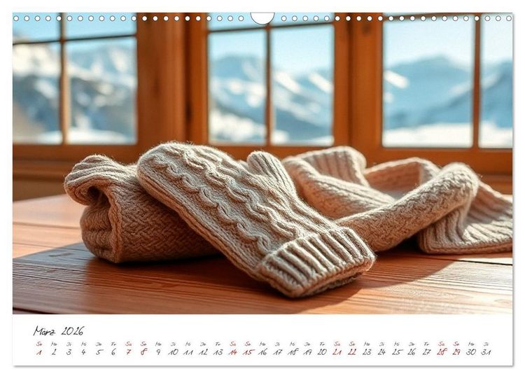 Produktbild: Wir lieben Wolle und Gem&uuml;tlichkeit (Wandkalender 2026 DIN A3 quer), CALVENDO Monatskalender