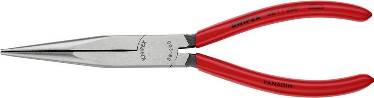 Produktbild: Knipex 38 11 200 Elektronik- u. Feinmechanik Flachrundzange Gerade Vanadium Elektrostahl 200mm