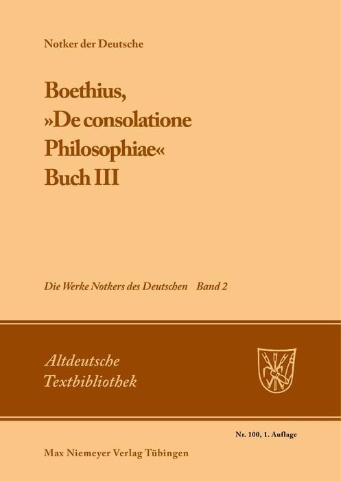 Produktbild: Boethius, &raquo;De consolatione Philosophiae&laquo;