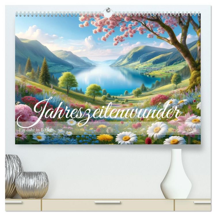 Produktbild: Jahreszeitenwunder: Ein Jahr in Bildern (hochwertiger Premium Wandkalender 2026 DIN A2 quer), Kunstdruck in Hochglanz