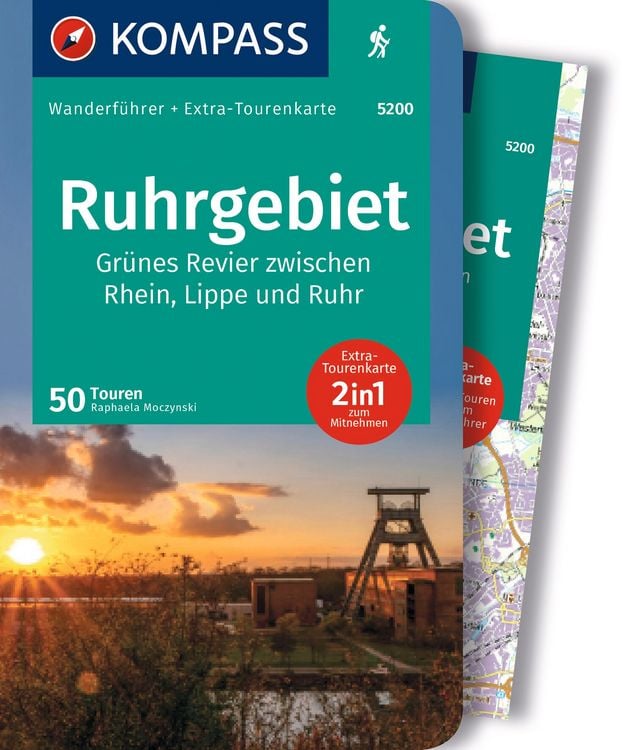 Produktbild: KOMPASS Wanderf&uuml;hrer Ruhrgebiet, 50 Touren mit Extra-Tourenkarte