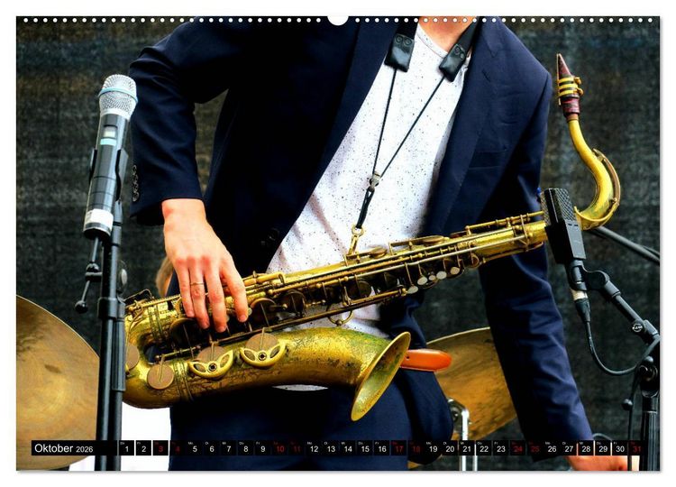 Produktbild: Jazz pur (Wandkalender 2026 DIN A2 quer), CALVENDO Monatskalender