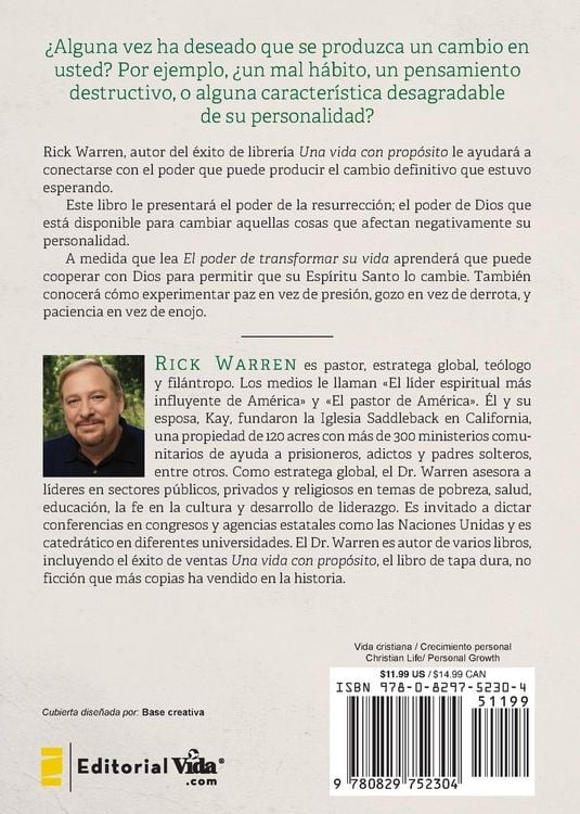 Produktbild: El Poder de Transformar Su Vida