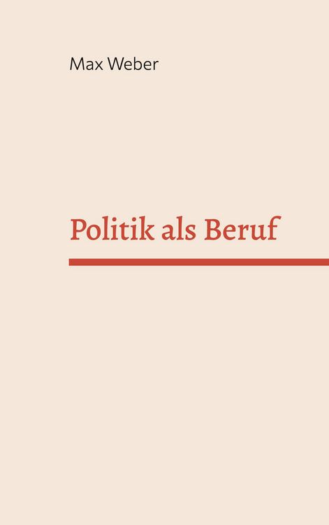 Produktbild: Politik als Beruf