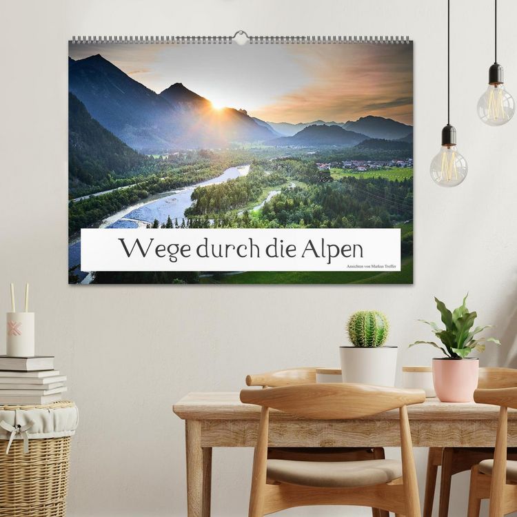 Produktbild: Wege durch die Alpen (Wandkalender 2026 DIN A2 quer), CALVENDO Monatskalender